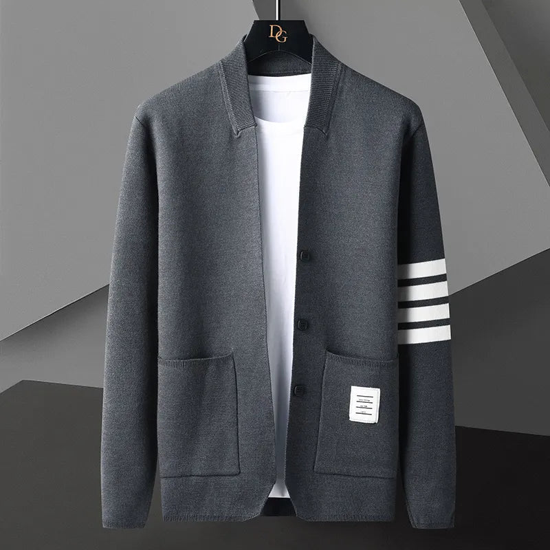 Classic Striped Knit Cardigan - VibreMode