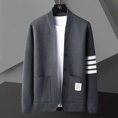 Classic Striped Knit Cardigan - VibreMode