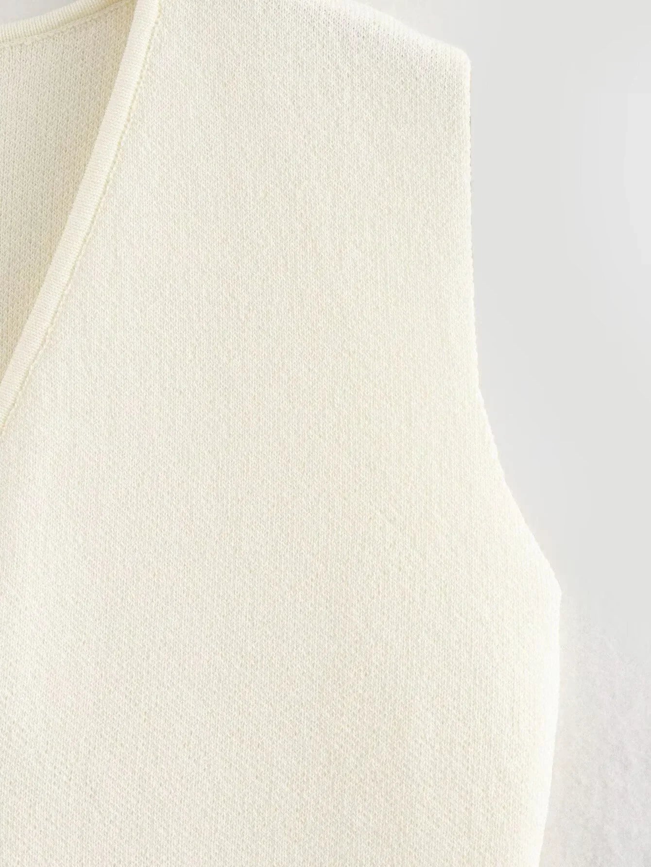Women's Knitted Vest Sleeveless Button Front