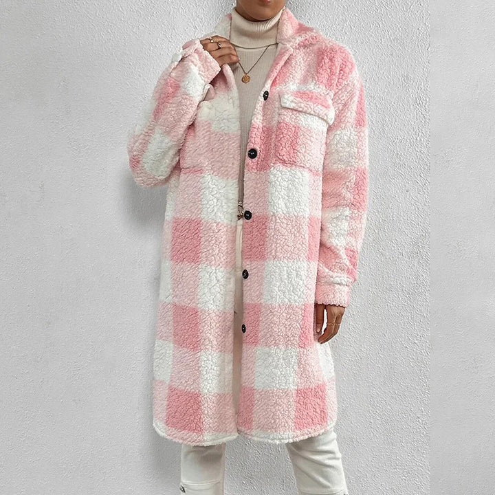 Women's Plaid Jacket Polar Fleece Lining