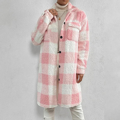 Women's Plaid Jacket Polar Fleece Lining