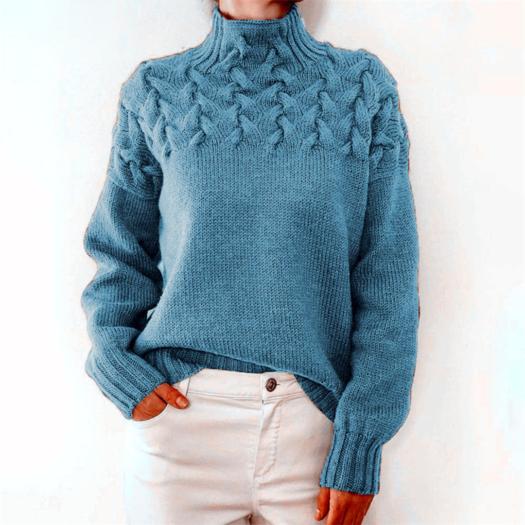 Women's Lightweight Knit Sweater With Collar - VibreMode