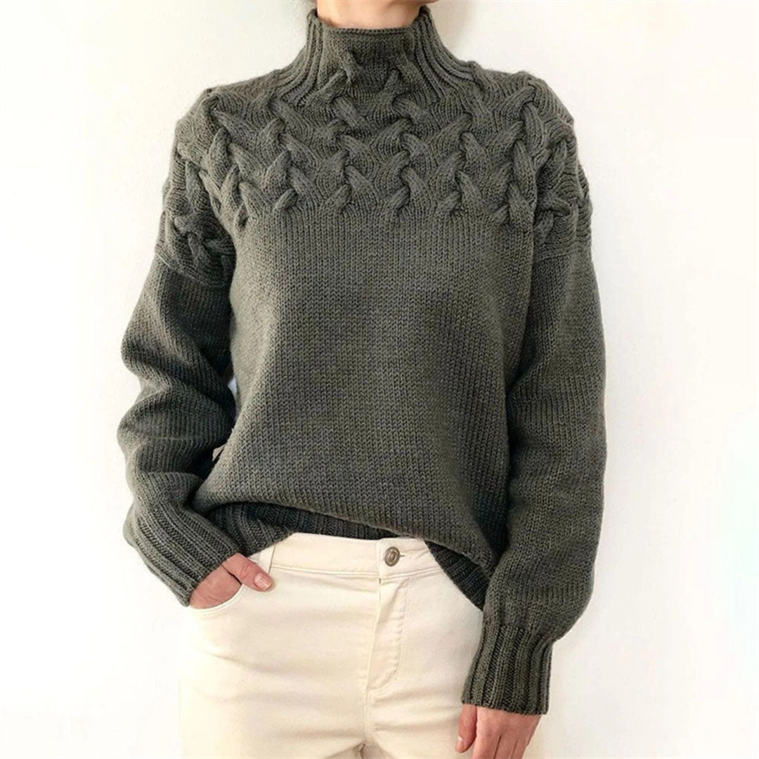 Women's Lightweight Knit Sweater With Collar