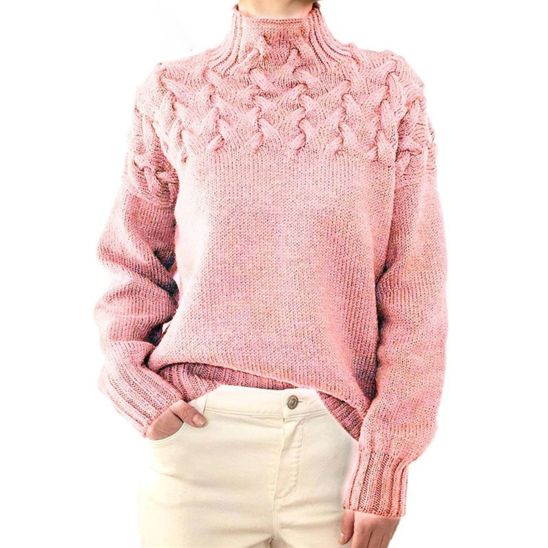 Women's Lightweight Knit Sweater With Collar