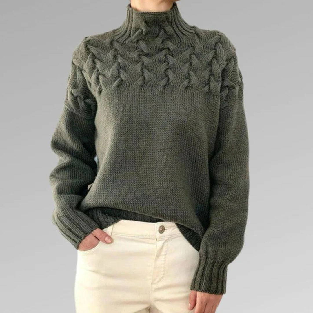 Women's Lightweight Knit Sweater With Collar