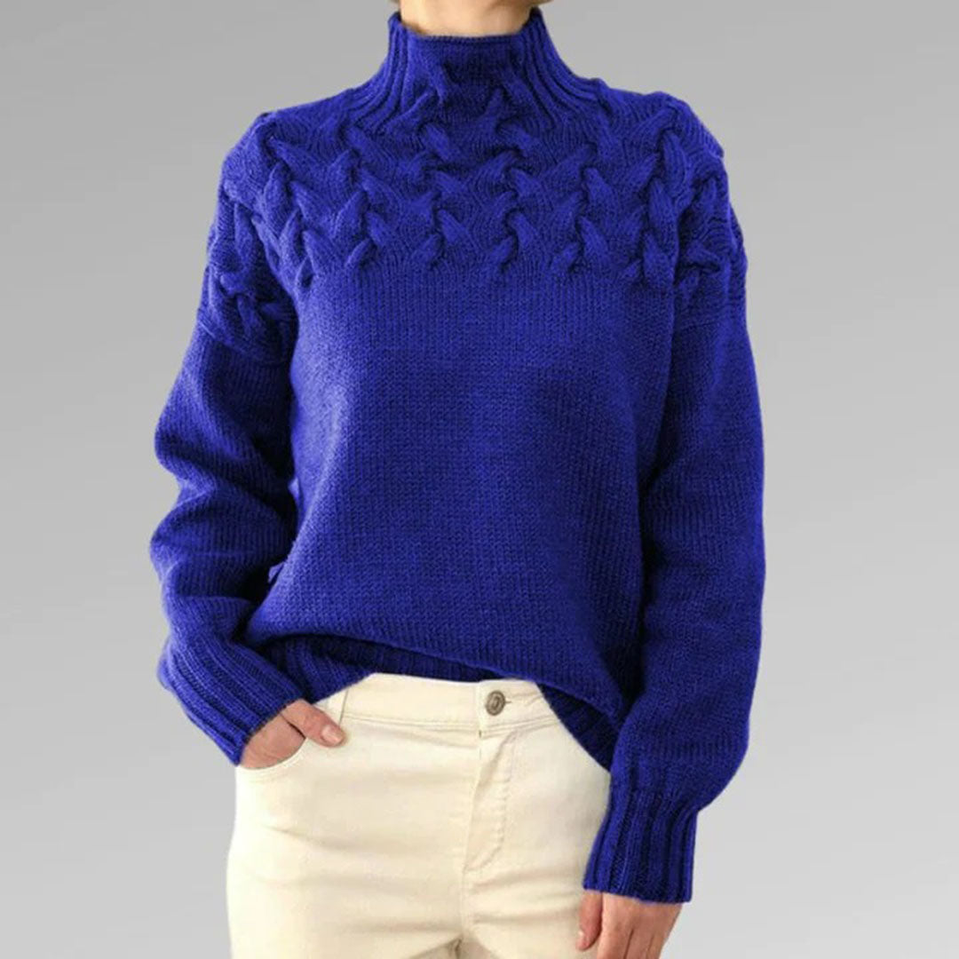 Women's Lightweight Knit Sweater With Collar
