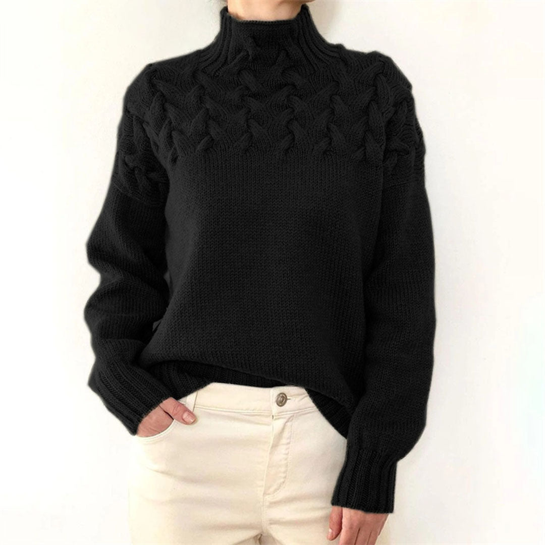 Women's Lightweight Knit Sweater With Collar