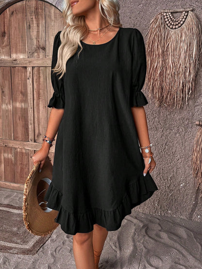 Women's Ruffle Sleeve Summer Dress