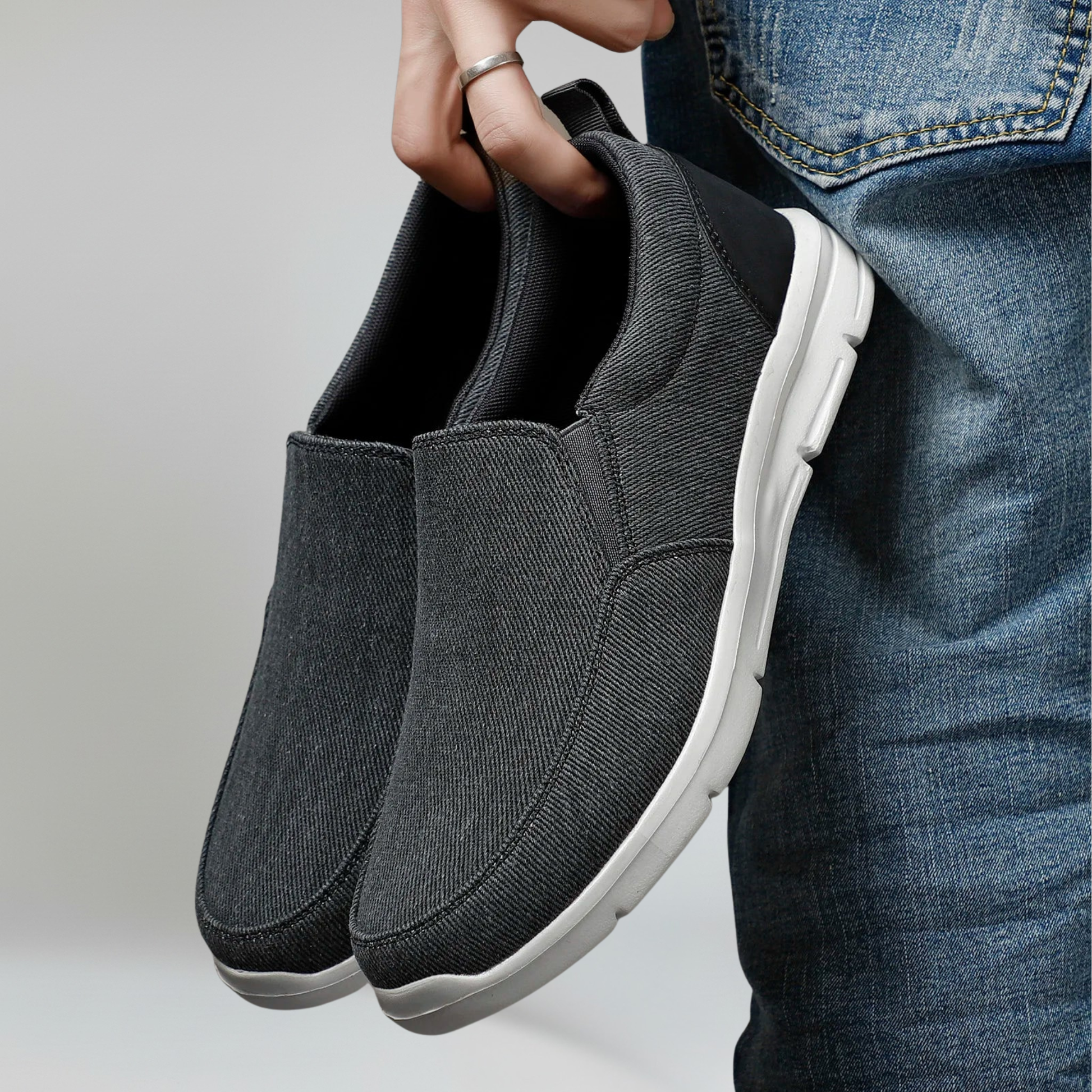 Comfy Casual Canvas Slip On Shoes - VibreMode
