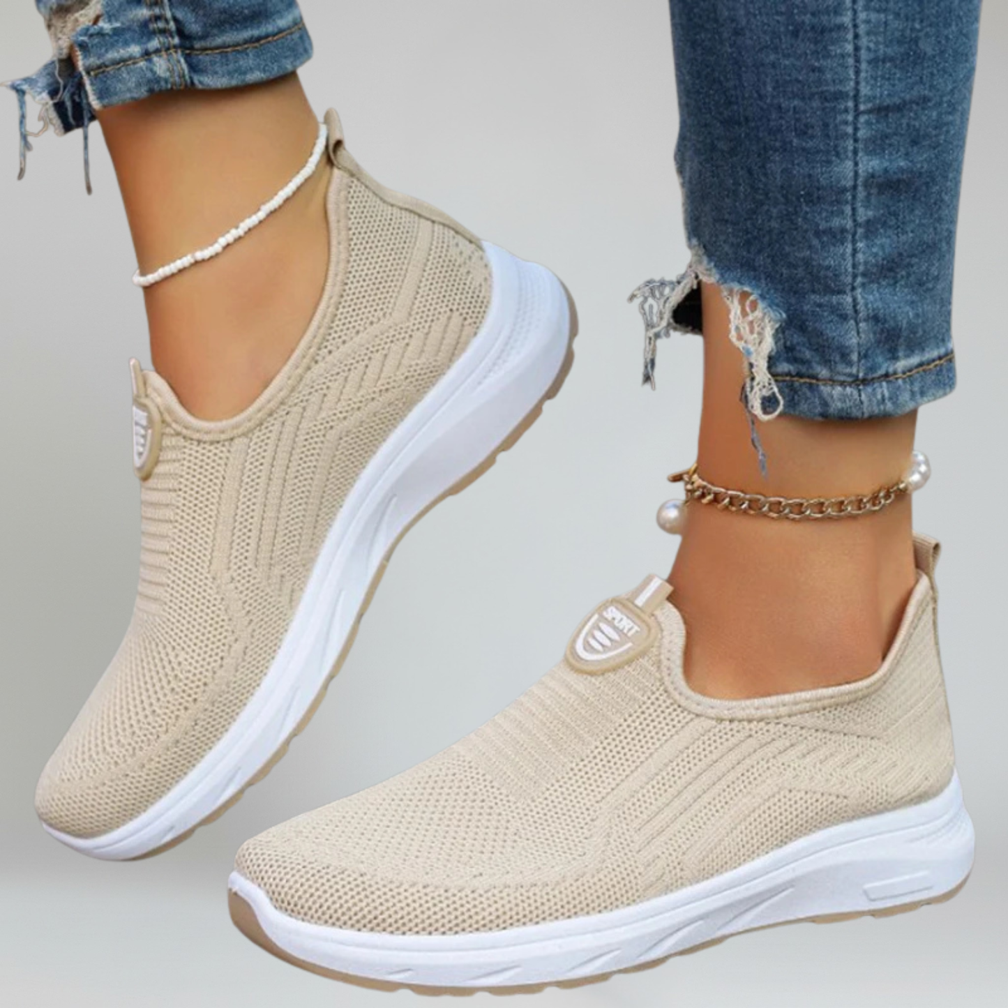 Comfortable Women's Air Mesh Sneakers with Grip Soles