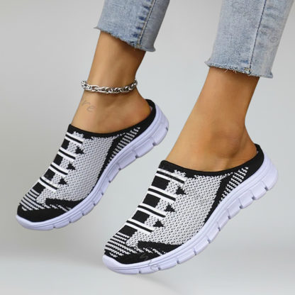 Comfortable Womens Slip On Shoes with Mesh and Rubber Sole