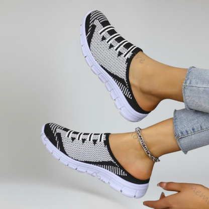Comfortable Womens Slip On Shoes with Mesh and Rubber Sole