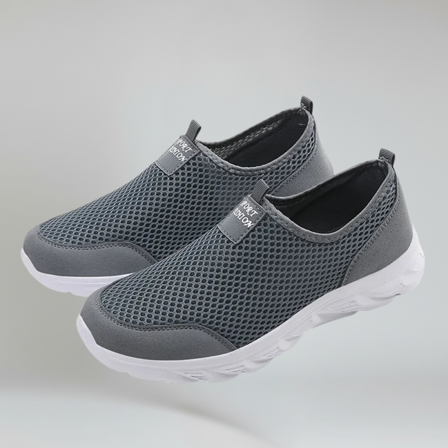 Comfortable Men's Slip On Sneakers with Mesh Panels