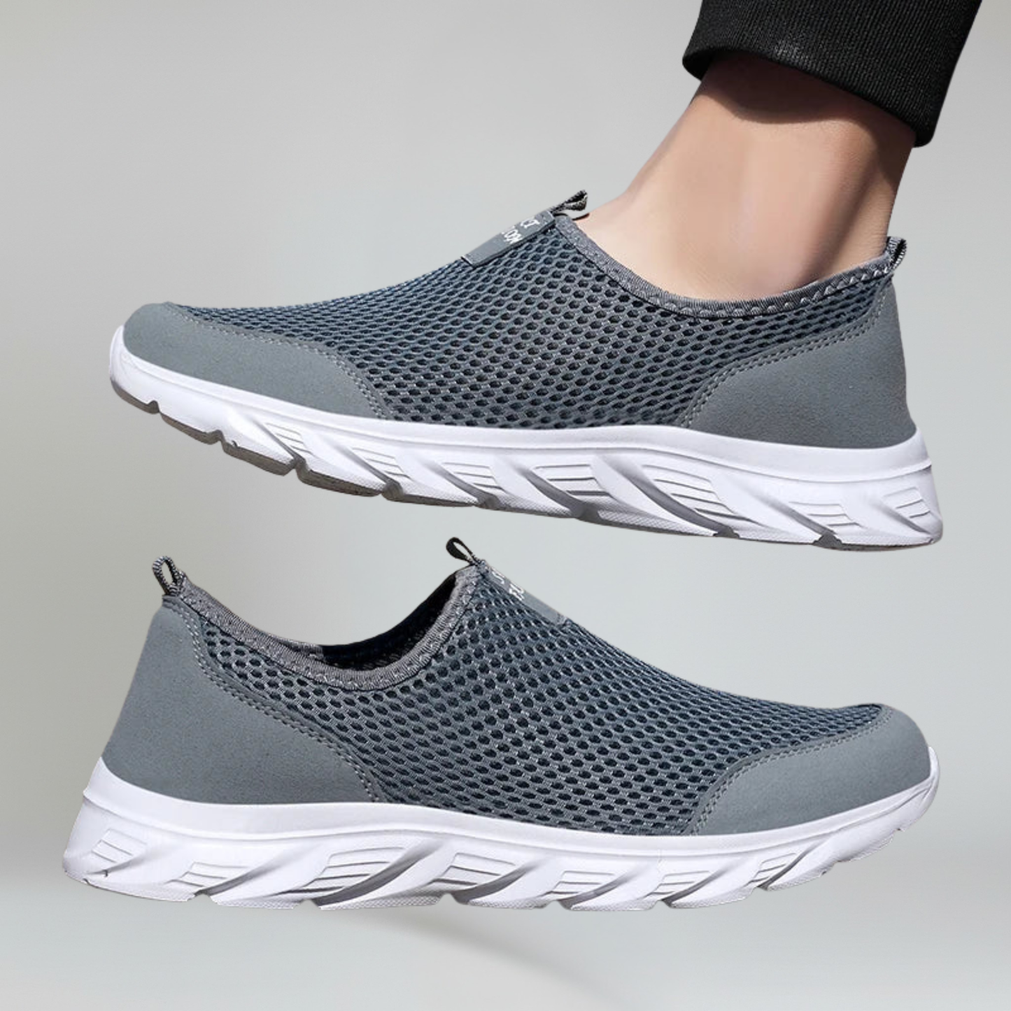 Comfortable Men's Slip On Sneakers with Mesh Panels