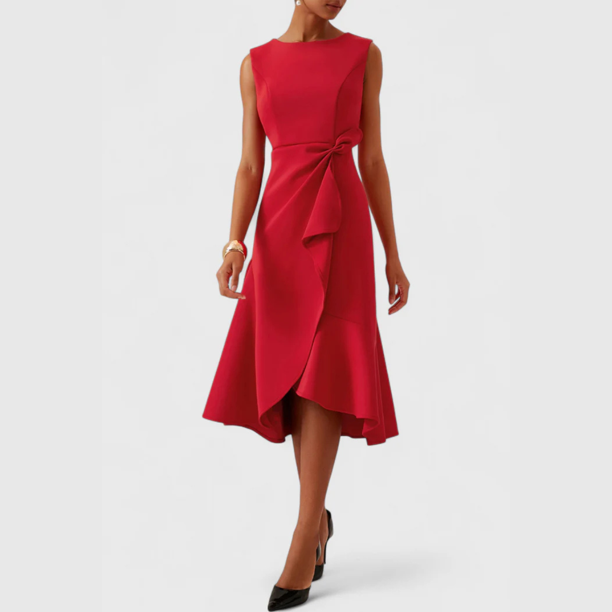 Women's Asymmetric Midi Dress