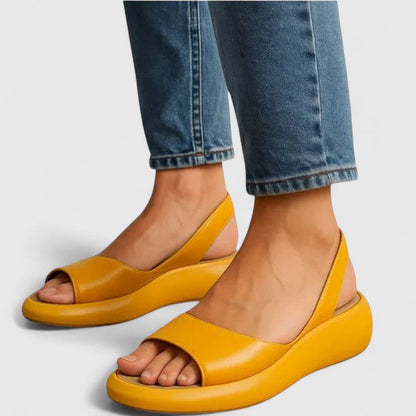 Women's Platform Wedge Sandals Open Toe Slingback - VibreMode