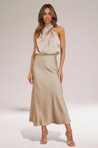 Elegant Women's Halter Neck Dress