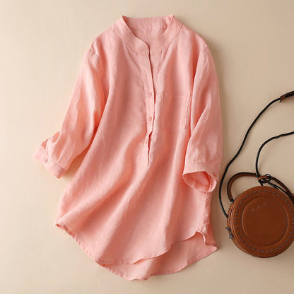 Women's Linen Tunic Blouse
