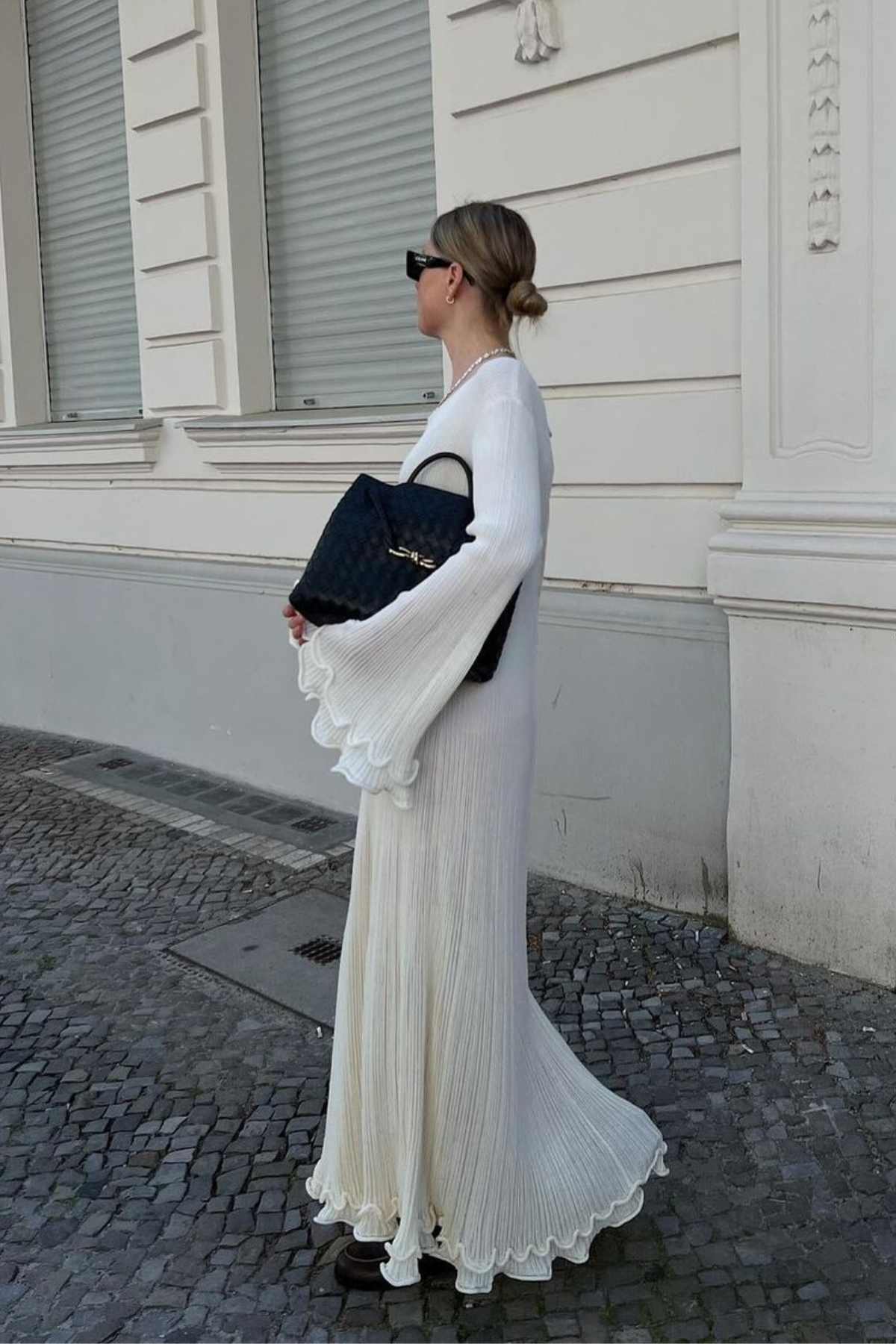 Textured Floor Length Maxi Dress