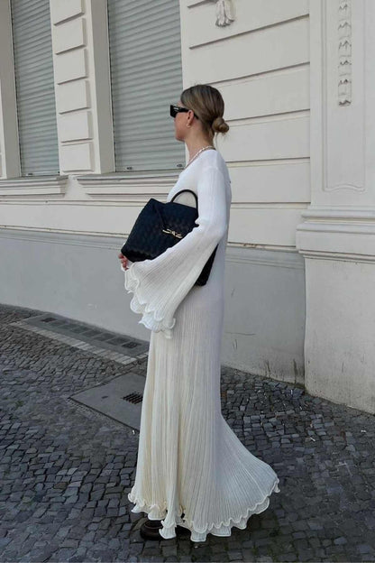 Textured Floor Length Maxi Dress