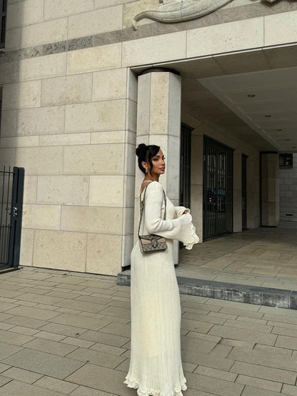 Textured Floor Length Maxi Dress