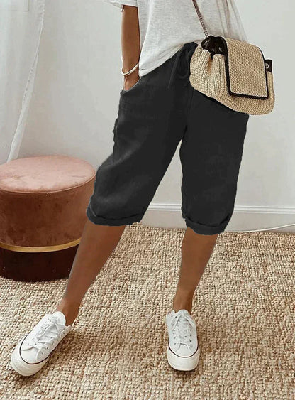 Women's Linen Summer Pants Lightweight Beige