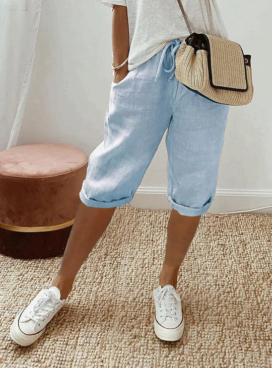 Women's Linen Summer Pants Breezy Beige