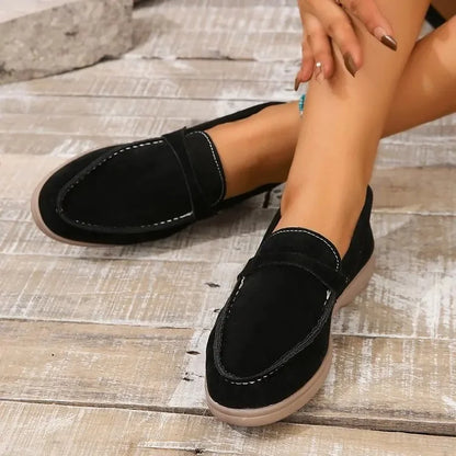 Brown Leather Slip On Shoes