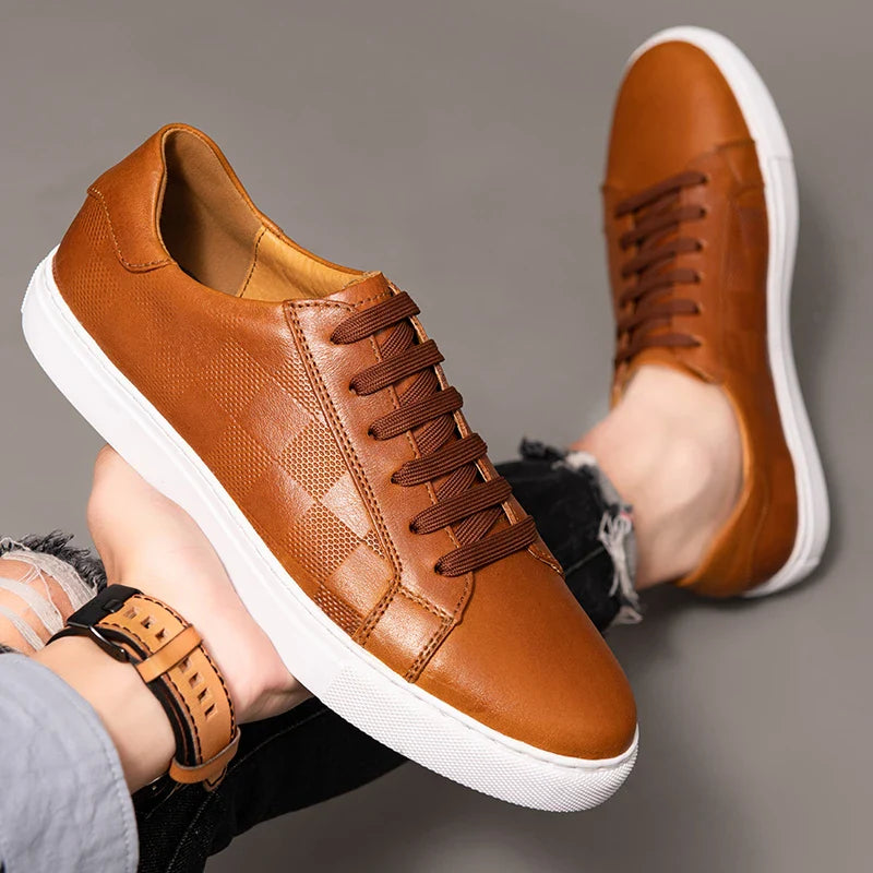Premium Leather Running Shoes - VibreMode