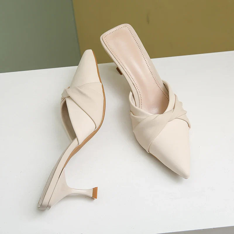 Sabrina Kitten Heel Mule - Jack Hafford