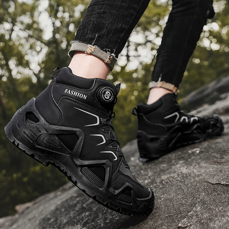 Waterproof Hiking Boots for Men with Durable Leather