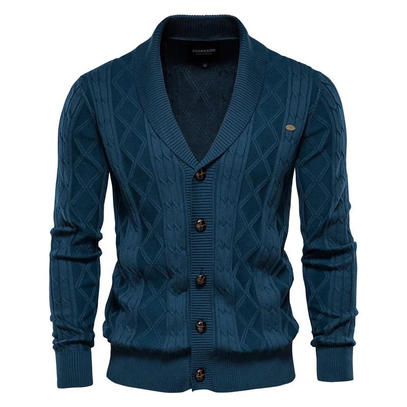 Classic Men's Button Front Sweater