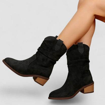 Women's Mid-Calf Block Heel Boots