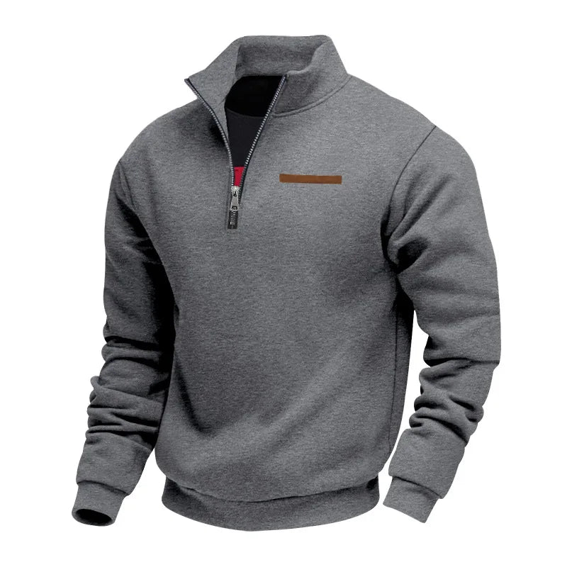 Men's Quarter Zip Sweatshirt Stand Collar