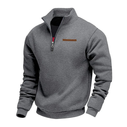 Men's Quarter Zip Sweatshirt Stand Collar