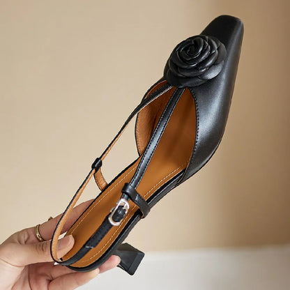 Real Leather Sling Back Shoes