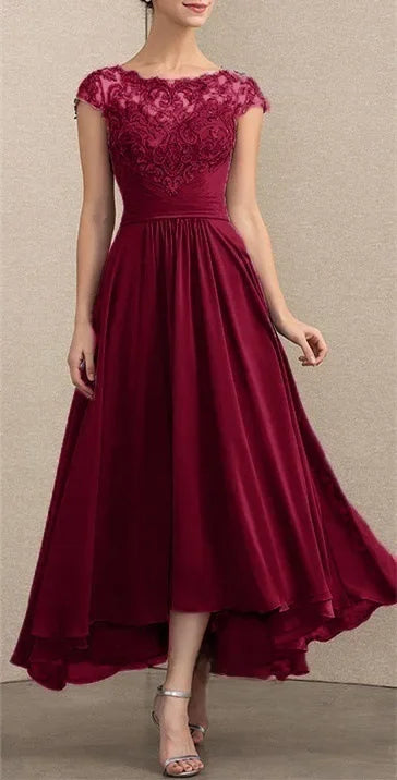 Beautiful Floral Floor Length Evening Dress - VibreMode