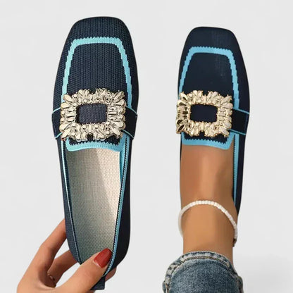 Comfortable Ladies Slip On Decorative Loafers Shoes - VibreMode