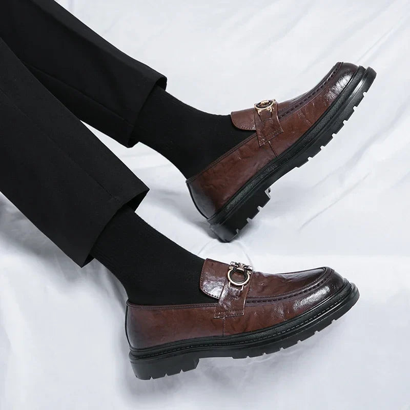 Classic Mens Leather Slip On Shoes