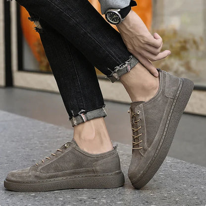 Authentic Leather Low Top Sneakers