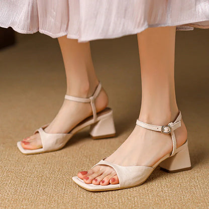 Red Authentic Leather Sandals