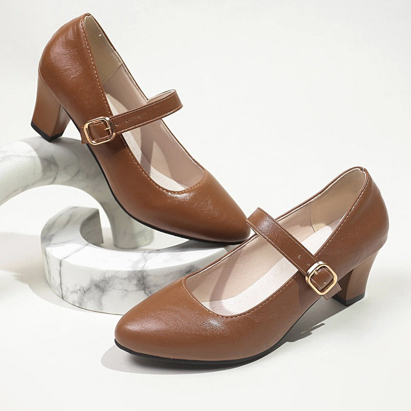Luxury High Heel Leather Shoes