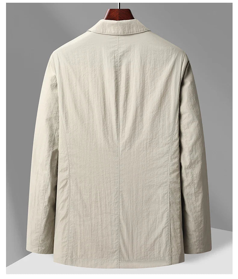 Mens Linen Blazer Marino Meadow