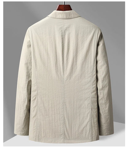 Mens Linen Blazer Marino Meadow