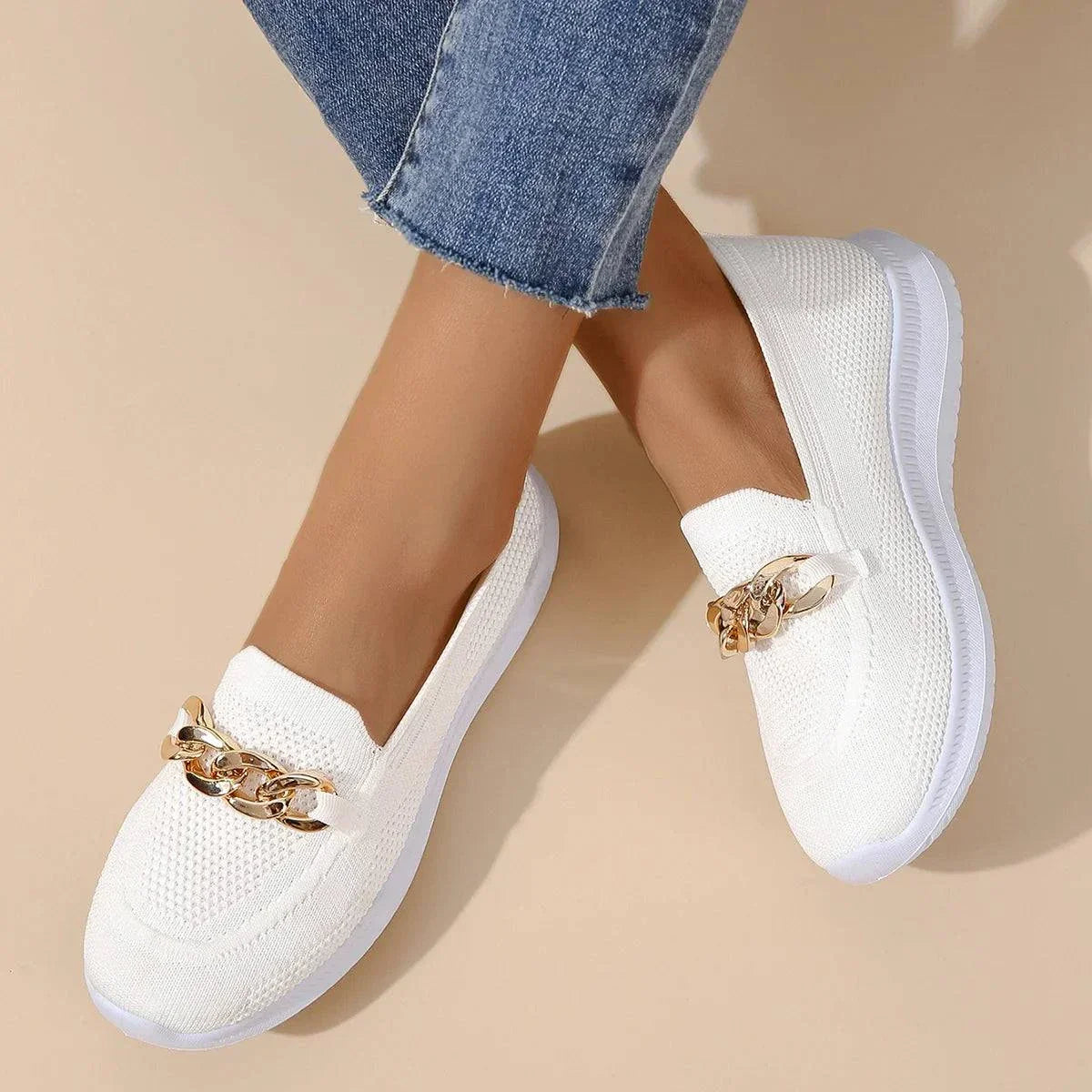 Aurelia Women's Gold Knot Loafers