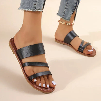 Comfortable Purple Women's Flat Sandals