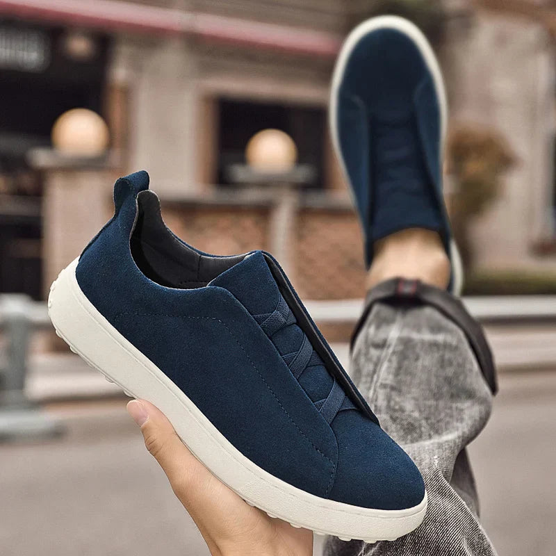 Lusano Men's Suede Sneakers Brown
