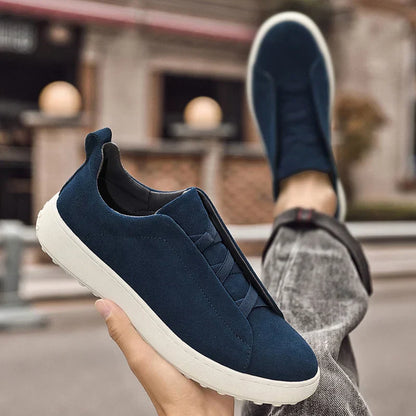 Lusano Men's Suede Sneakers Brown