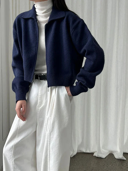 Women's Double Zip Knit Cardigan