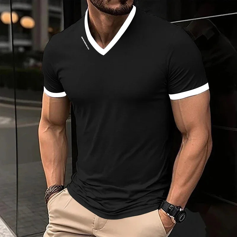 Men's V Neck Slim Fit T-Shirt